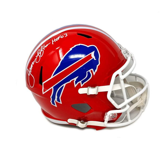 James Lofton Signed Buffalo Bills Full Size Red Throwback Speed Replica Helmet with HOF '03 Signed Full Size Helmets TSE Buffalo 