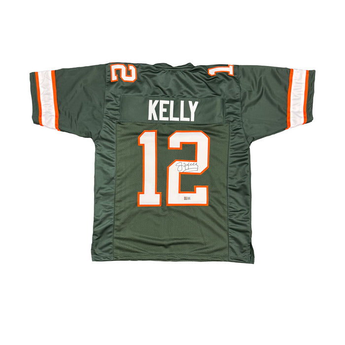 Jim Kelly Signed Pro-Style Green College Jersey