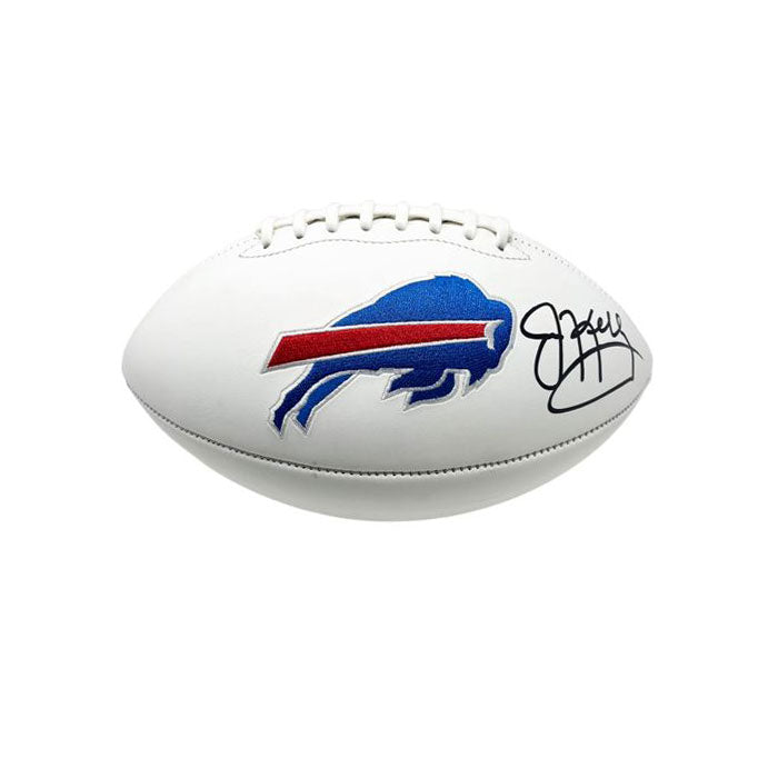 Jim Kelly Signed Buffalo Bills White Logo Football