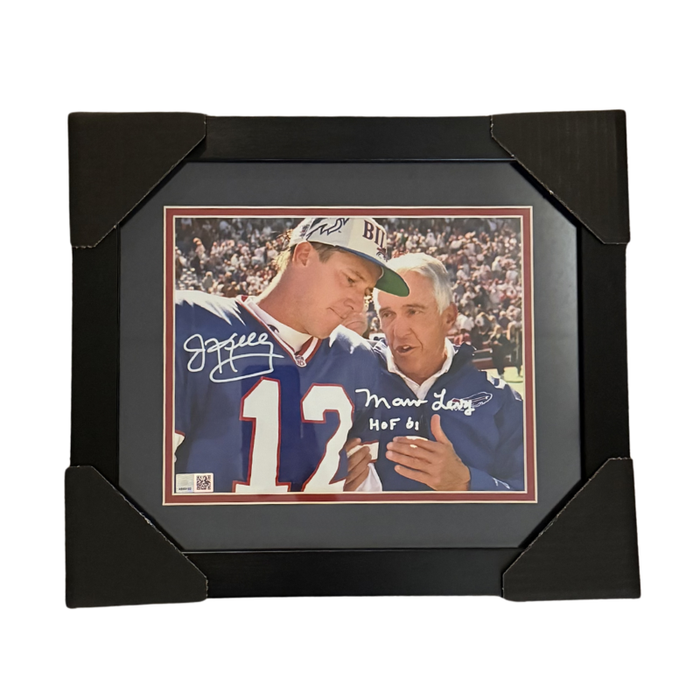 Jim Kelly and Marv Levy Signed Talking Up Close 8x10 Photo Professionally Framed