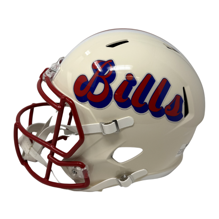 Andre Reed Signed Buffalo Bills Full Size Retro Speed Replica Helmet with "HOF 14" and "Circle the Wagons"