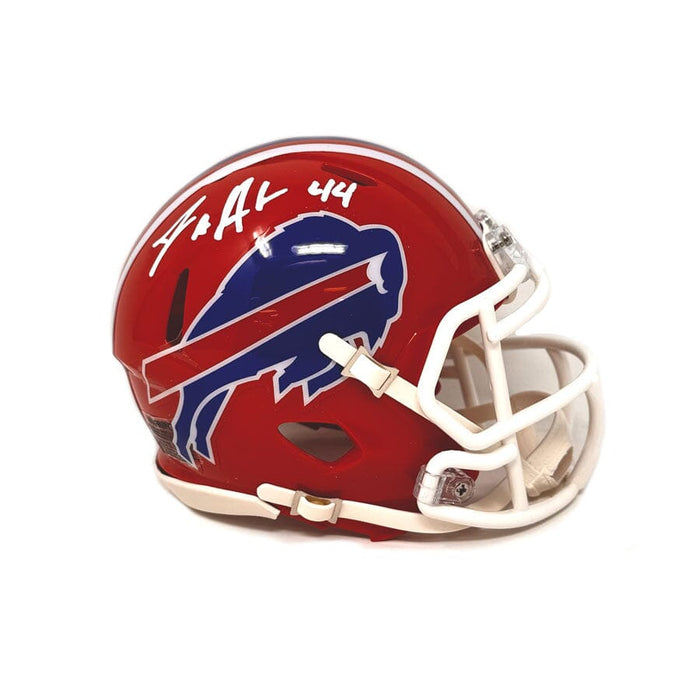 Joe Andreessen Signed Buffalo Bills Red TB Speed Mini Helmet Signed Mini Helmets TSE Buffalo 