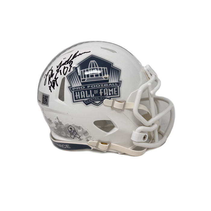 Joe DeLamielleure Signed 2024 Salute to Service Hall of Fame Speed Mini Helmet