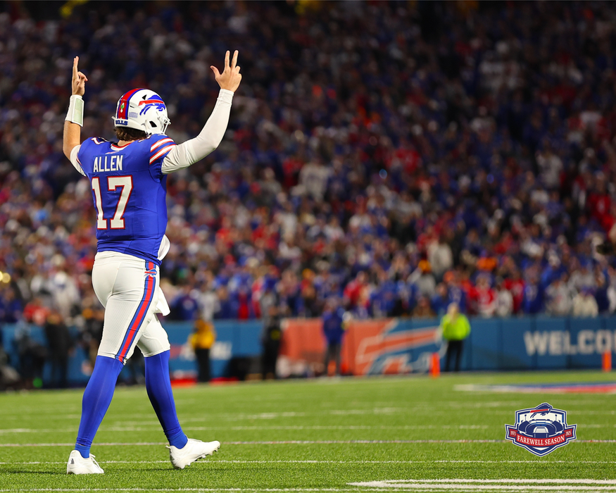 PRE-SALE: Josh Allen Signed Arms up Celebration Photo