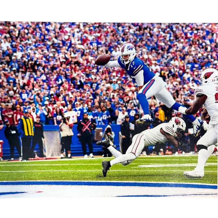 Josh Allen Unsigned Cardinals Hurdle 8x10 Photo