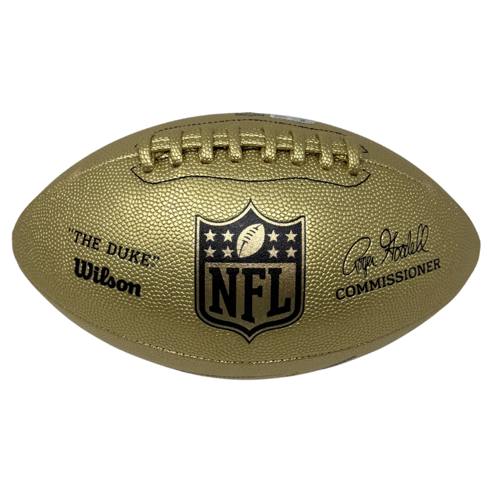 Josh Allen Signed NFL Official Size Gold Edition Wilson Replica Football
