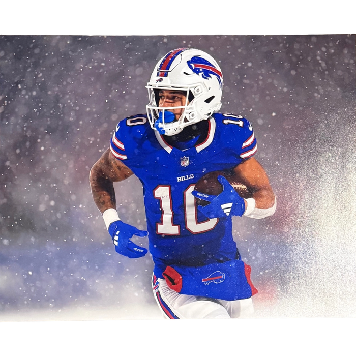 Khalil Shakir Unsigned Running with Ball in Snow 8x10 Photo