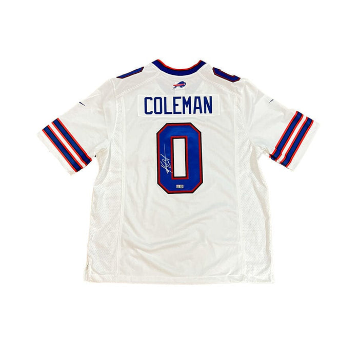 Keon Coleman Signed Buffalo Bills Nike Authentic Stitched White Jersey Signed Jerseys TSE Buffalo 