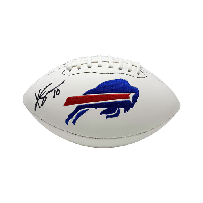 Khalil Shakir Signed Buffalo Bills White Logo Football