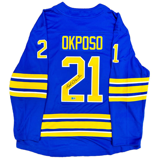 Kyle Okposo Signed Sabres Authentic Fanatics Blue Jersey TSE Buffalo 