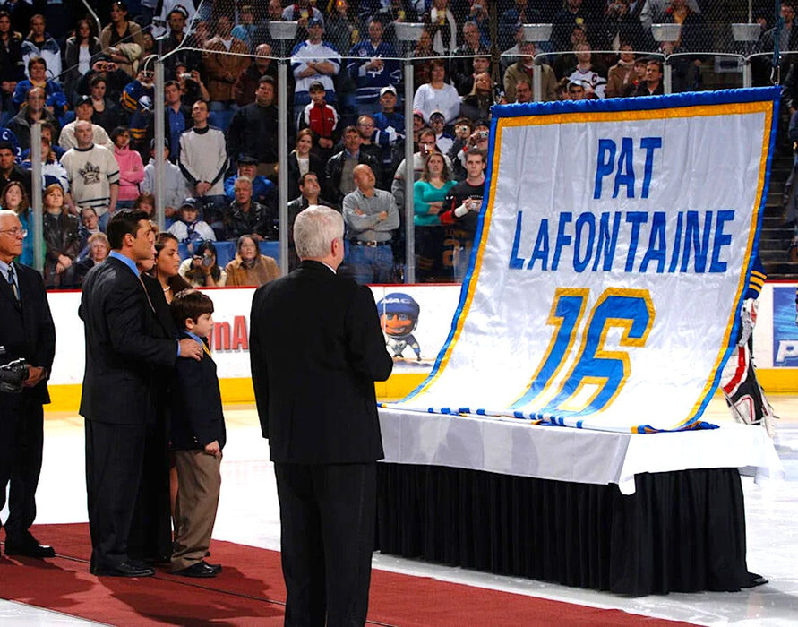 PRE-SALE: Pat LaFontaine Signed Banner Raising Ceremony Photo