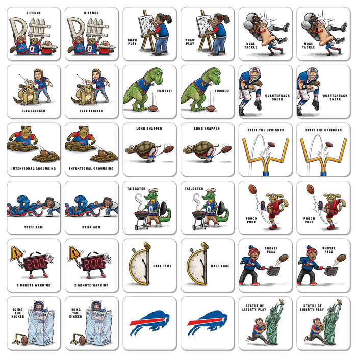 Buffalo Bills Licensed Memory Match Game