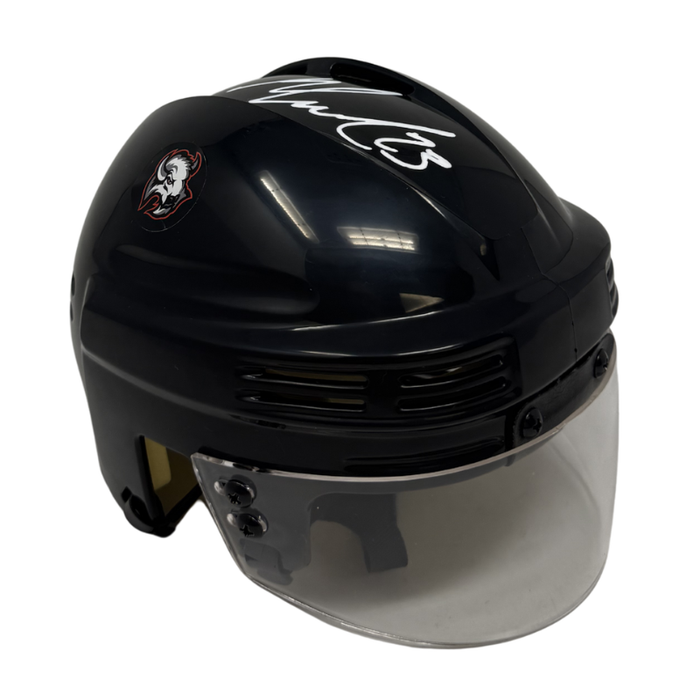 Mattias Samuelsson Signed Buffalo Sabres Black Hockey Mini Helmet