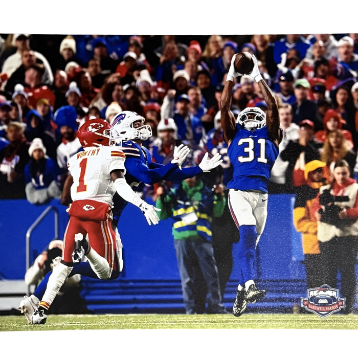 Maxwell Hairston Unsigned Chiefs Interception Horizontal 8x10 Photo