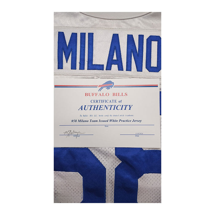 Matt Milano Authentic 2019 White Practice Jersey