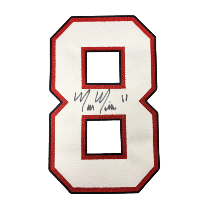 Matt Milano Signed White Authentic Jersey Number #8