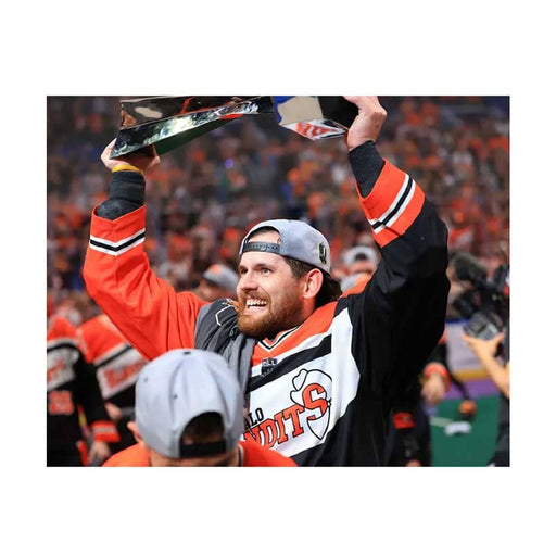 PRE-SALE: Ian Mckay Signed Holding NLL Trophy Photo PRE-SALE TSE Buffalo 