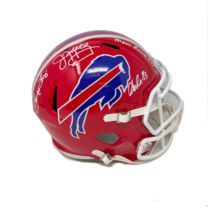 K-Gun Offense Signed Buffalo Bills Full Size Red TB Speed Replica Helmet Signed Helmets TSE Buffalo 