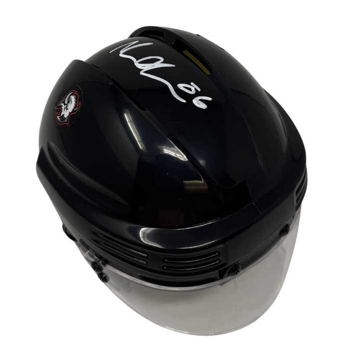 Noah Ostlund Signed Buffalo Sabres Black Hockey Mini Helmet
