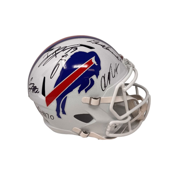 2024 Offensive Line Multi Signed Buffalo Bills Full Size 2021 Speed Replica Helmet