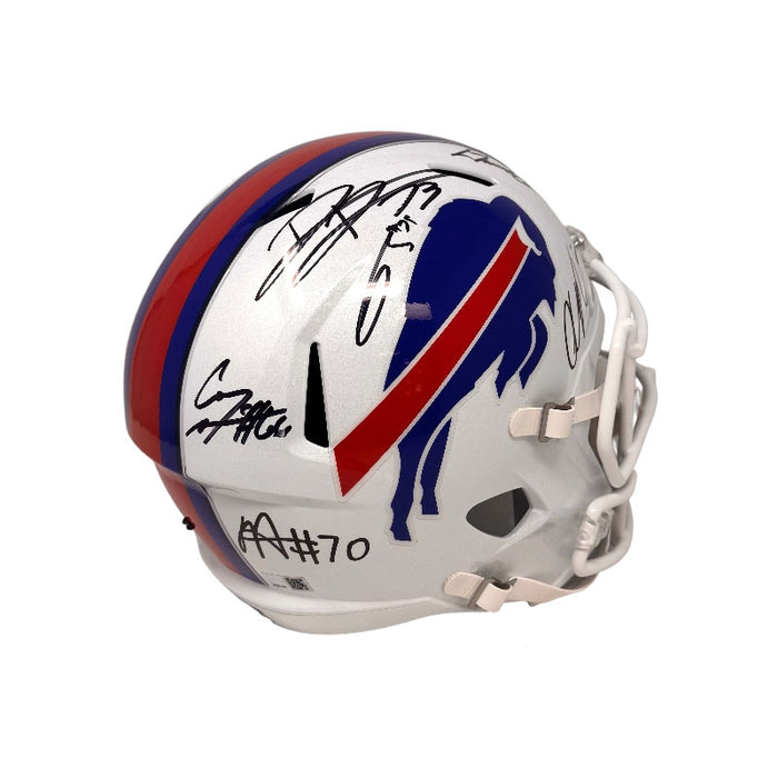 2024 Offensive Line Multi Signed Buffalo Bills Full Size 2021 Speed Replica Helmet