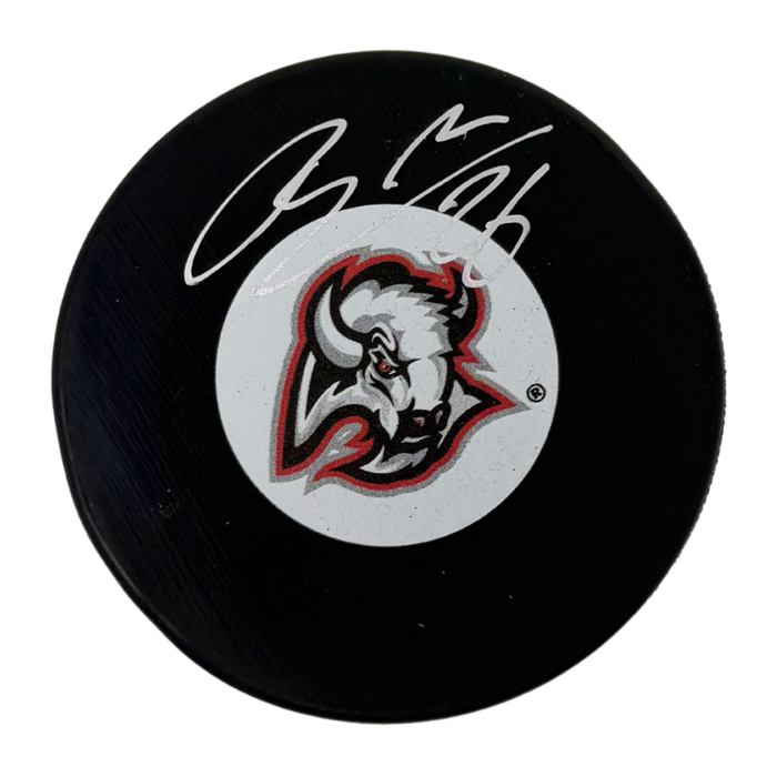 Rasmus Dahlin Signed Buffalo Sabres Small Goathead Logo Hockey Puck