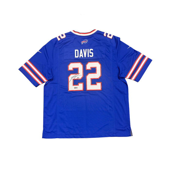 Ray Davis Signed Buffalo Bills Nike Game Player Blue Jersey