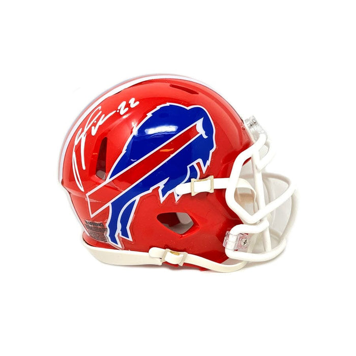 Ray Davis Signed Buffalo Bills Red Throwback Speed Mini Helmet Signed Mini Helmets TSE Buffalo 