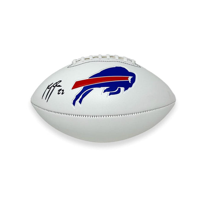 Ray Davis Signed Buffalo Bills White Logo Football Signed Footballs TSE Buffalo 