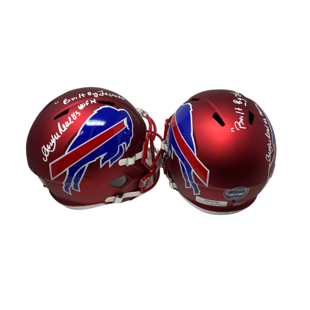 Andre Reed Signed TSE Exclusive Riddell Inaugural Buffalo Bills Full Size Red Speed Replica Helmet with "HOF 14" & "Built by Legends"