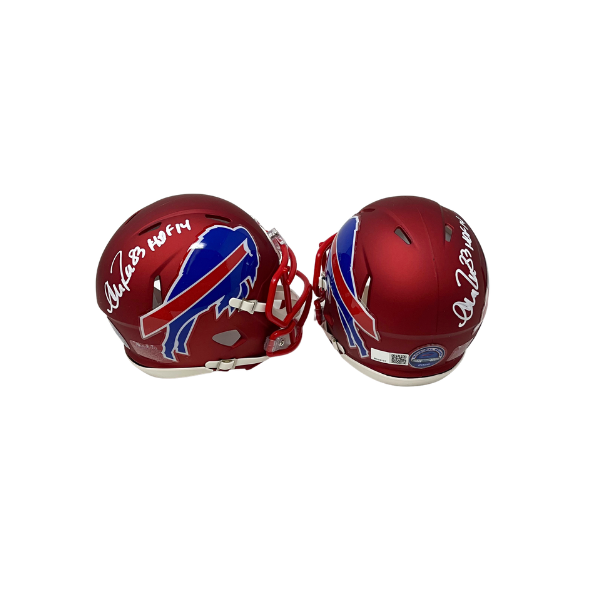 Andre Reed Signed TSE Exclusive Riddell Inaugural Buffalo Bills Red Speed Mini Helmet with "HOF 14"