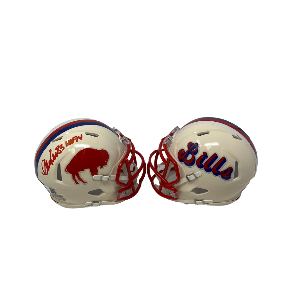 Andre Reed Signed Buffalo Bills Retro Speed Mini Helmet with "HOF 14"