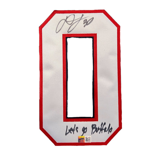 Dane Jackson Signed Jersey Number #0 with Let's Go Buffalo CLEARANCE TSE Buffalo 