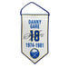 Danny Gare Signed Buffalo Sabres Mini Retirement Banner Signed Mini Banner TSE Buffalo 