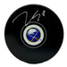 Zach Benson Signed Buffalo Sabres Autograph Logo Puck Signed Hockey Pucks TSE Buffalo 