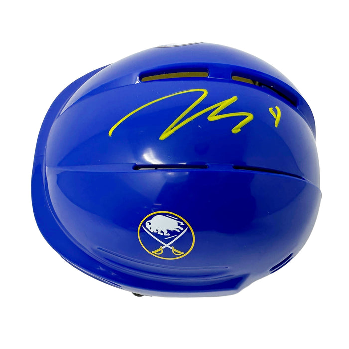 Zach Benson Signed Buffalo Sabres Blue Mini Helmet Signed Hockey Mini Helmet TSE Buffalo 