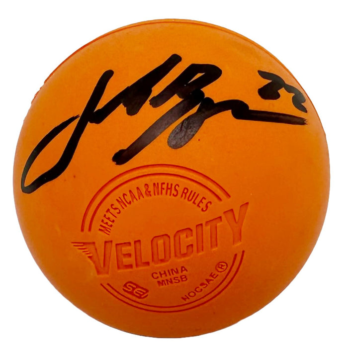 Josh Byrne Signed Orange Lacrosse Ball Signed Lacrosse Balls TSE Buffalo 