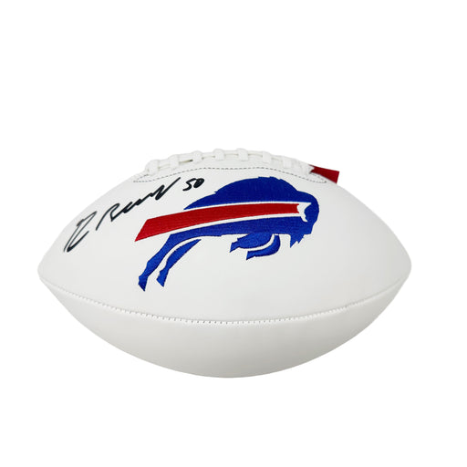 Greg Rousseau Signed Buffalo Bills White Logo Football Signed Footballs TSE Buffalo 