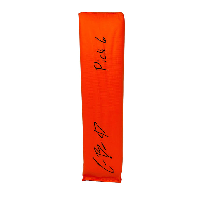 Christian Benford Signed Replica End Zone Pylon with Pick 6 Signed Pylon TSE Buffalo 