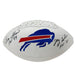 Billy Shaw and Joe Delamielleure Signed Buffalo Bills White Logo Football with HOF 99 and HOF 03 Signed Footballs TSE Buffalo 