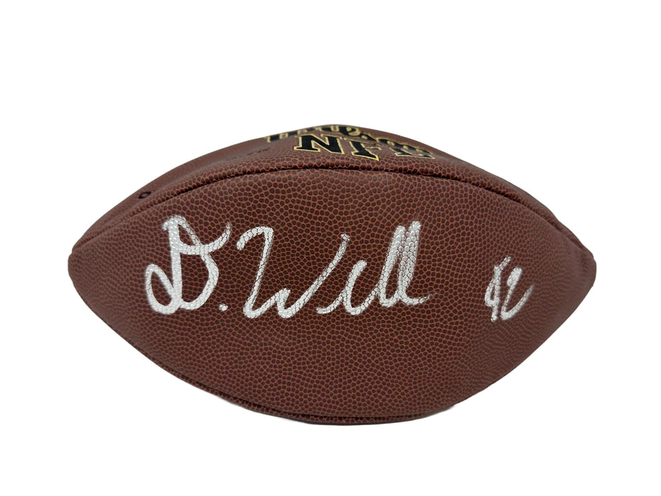 PARTIALLY DEFLATED: Dorian Williams Signed Wilson Replica Football (Partially Deflated) CLEARANCE TSE Buffalo 