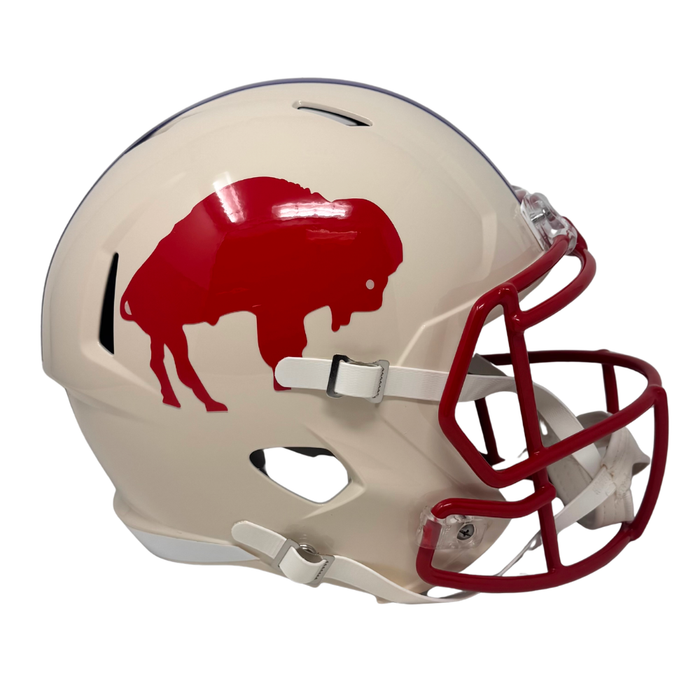 PRE-SALE: Josh Allen Signed Buffalo Bills Full Size RETRO Speed Replica Helmet