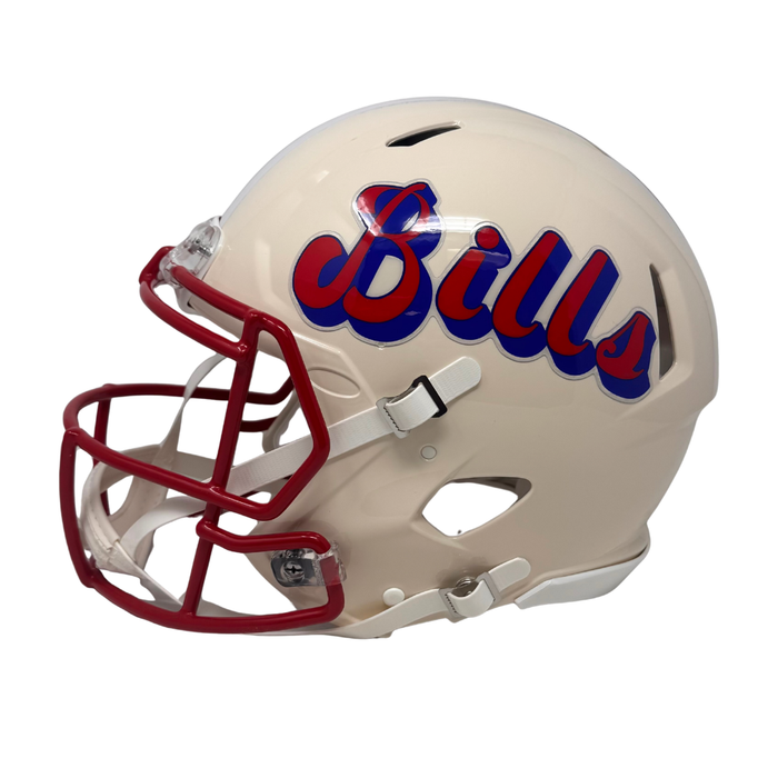 PRE-SALE: Christian Benford Signed Buffalo Bills Full Size RETRO Speed Replica Helmet