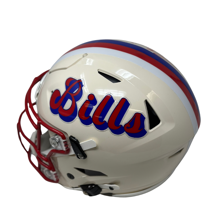 Josh Allen Signed Buffalo Bills Full Size 2025 Retro Authentic Speed Flex Helmet