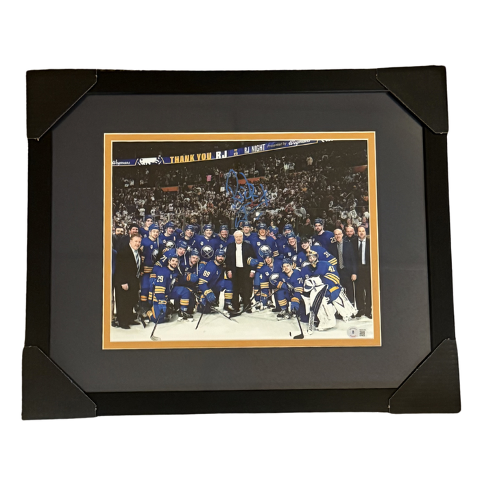 Rick Jeanneret Signed Banner Raising Ceremony Team 11x14 Photo Professionally Framed