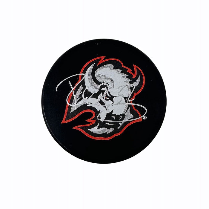 Ryan McLeod Signed Buffalo Sabres Large Goathead Logo Puck