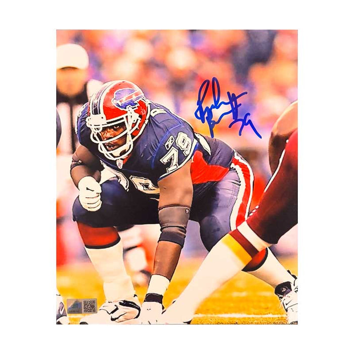 Ruben Brown Signed in Stance Vertical 8x10 Photo