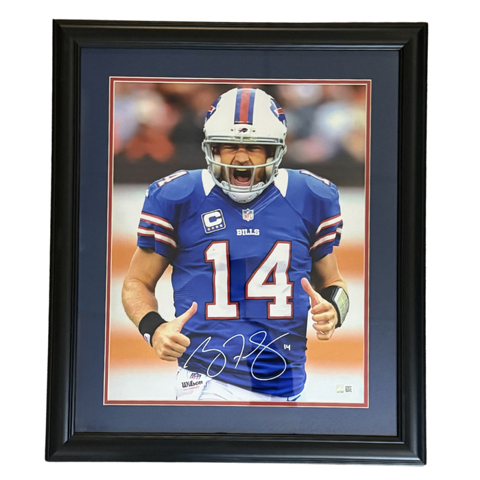 Ryan Fitzpatrick Signed Screaming Thumbs Up Celebration 16x20 Photo Professionally Framed