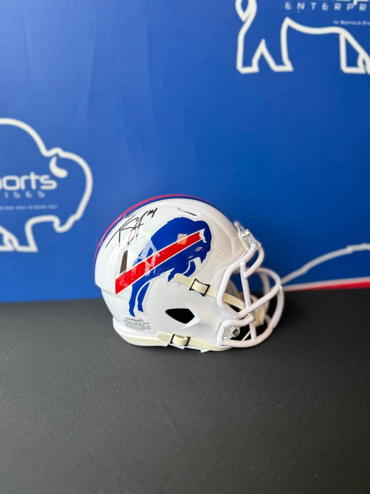 Facebook Auction: Tyrell Shavers Signed Buffalo Bills 2021 Speed Mini Helmet