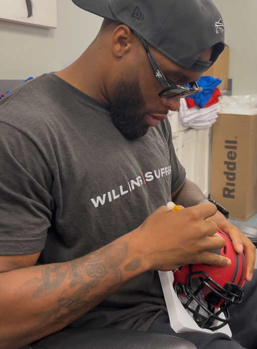 Ray Davis Signed Buffalo Bills RAVE Speed Mini Helmet